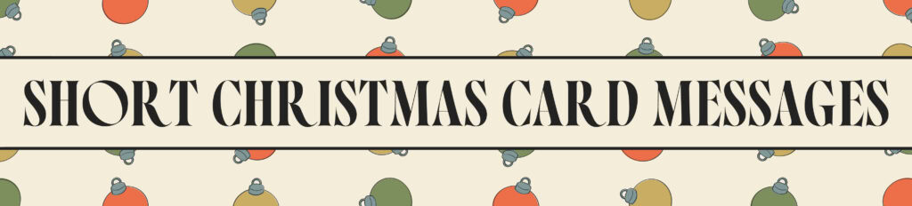 short christmas card messages