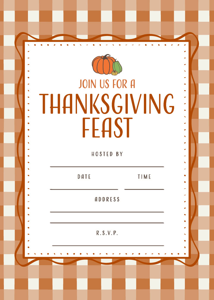 free printable thanksgiving invitation