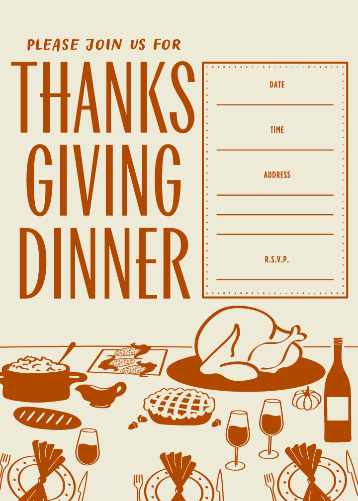 free printable thanksgiving invitation