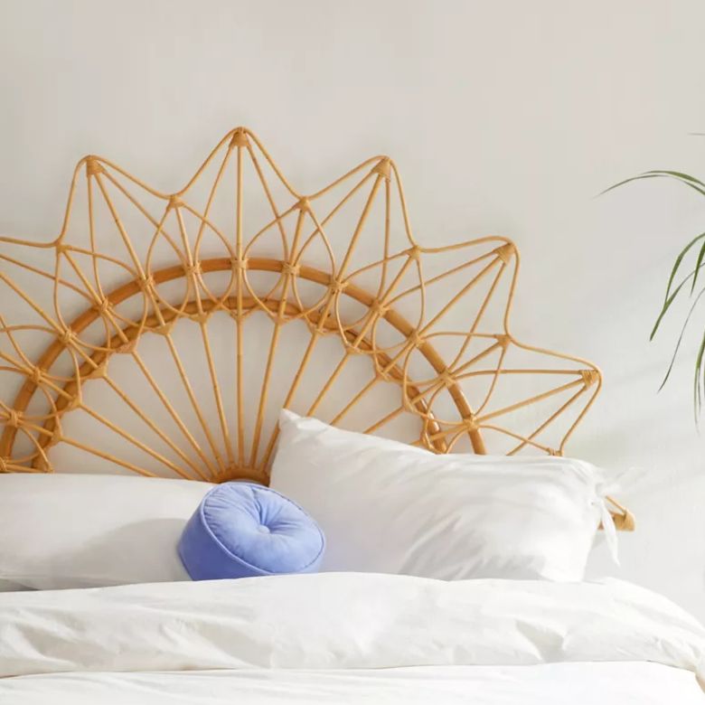 Rattan Sun Wall Hanging/Floating Headboard