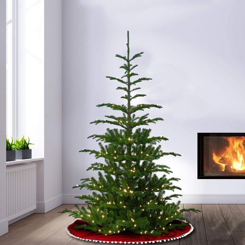 7.5 ft. 'Feel Real' Pre-lit Artificial Christmas Tree With Stand