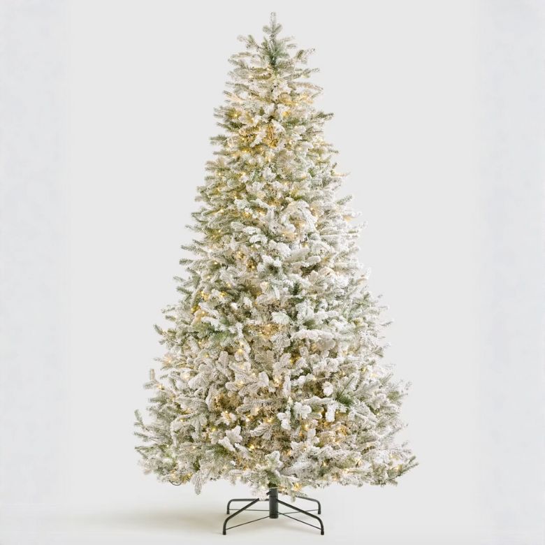Lit Frosted Fraser Fir Artificial Christmas Tree