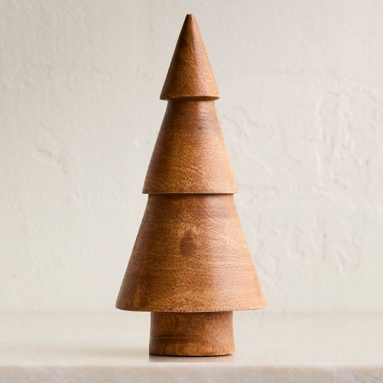 wooden christmas tree decorative object