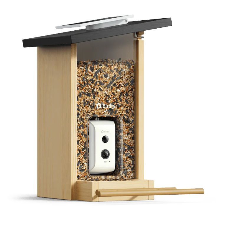 Wooden Smart Bird Feeder