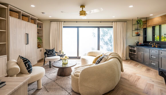 Living space in renovated garage