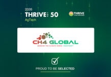 CH4 Global secures third THRIVE Top50 AgTech award
