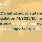 High anti-dumping duties on lysine imports concern manufacturers