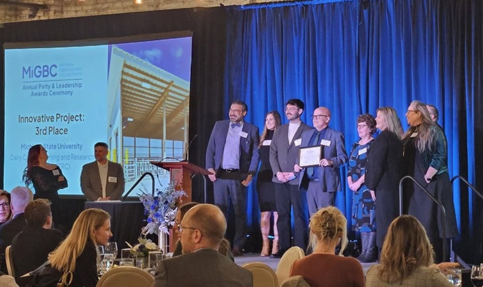 MSU dairy facility earns innovation recognition from MiGBC