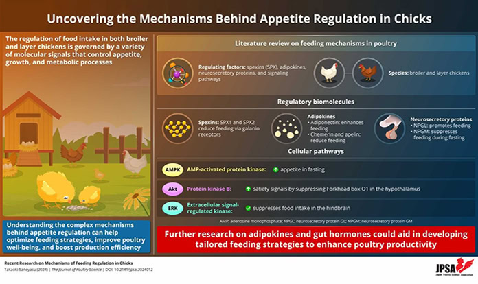 New study focuses on role of peptides influencing food intake in chicks
