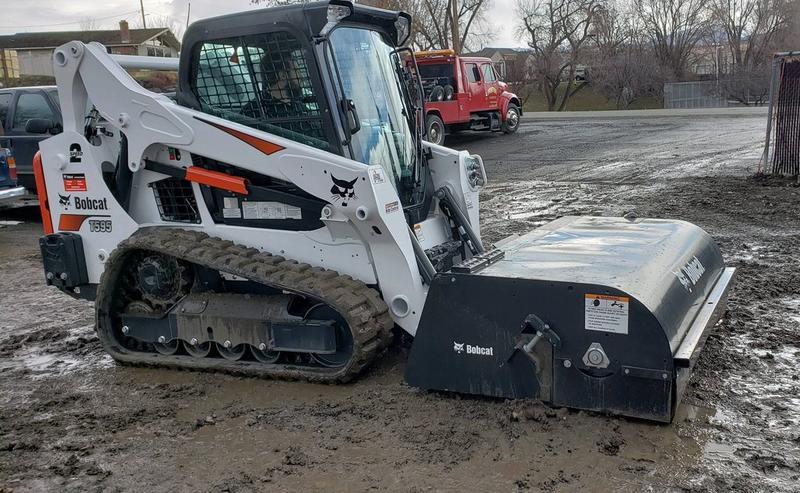 Mini skid steer loader for equipment and party rentals.