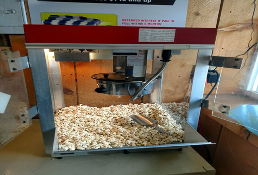 Popcorn machine for event rentals and parties.
