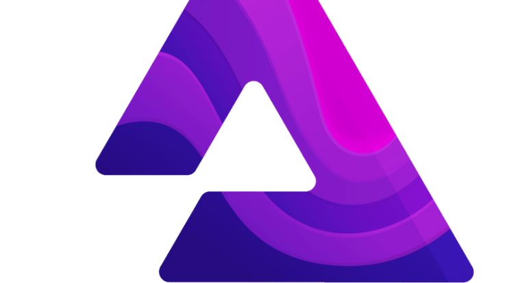 Futuristic purple and pink digital logo design representing music industry innovation for Hypebot and Auidus SEO branding.