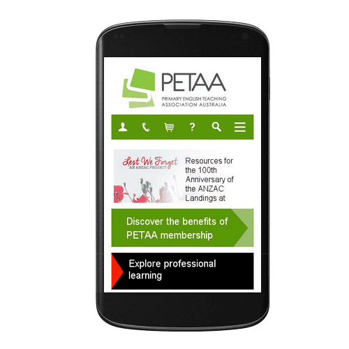 Primary English Teaching Association Australia Mobile Website