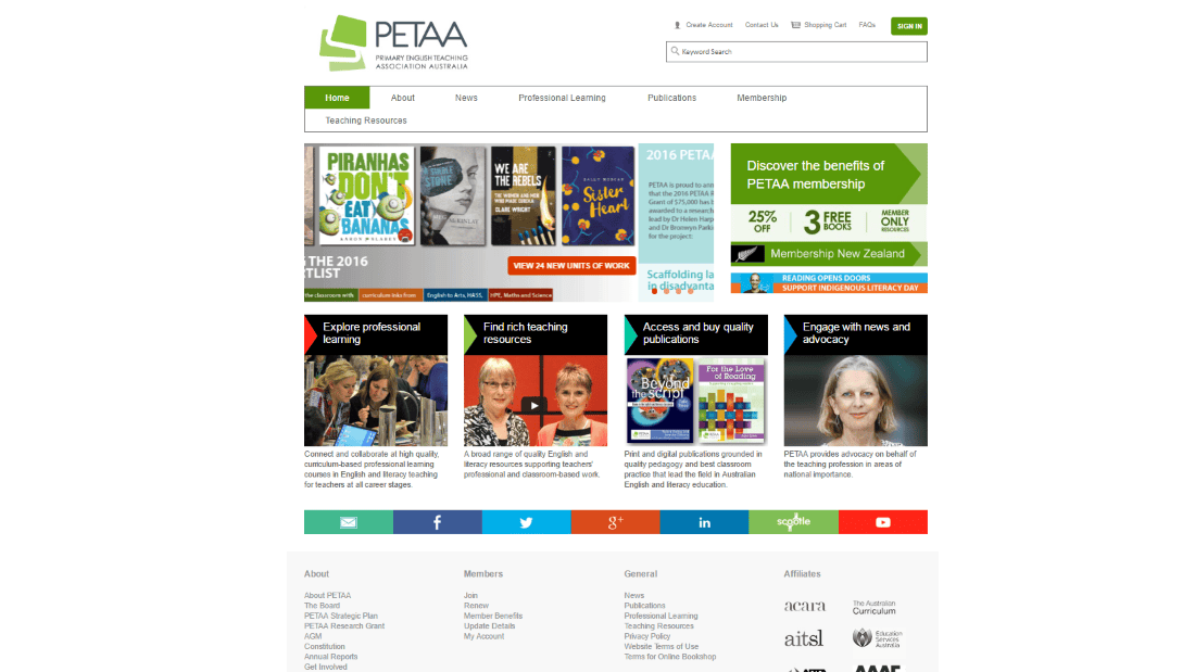 Primary English Teaching Association Australia Website