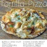 buffalo chicken tortilla pizza recipe.