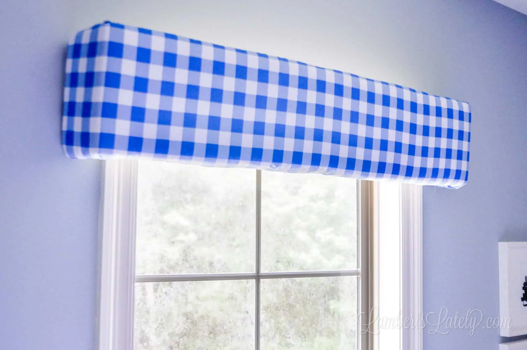 How to Make a DIY Window Cornice Board with Foam Board | Lamberts Lately