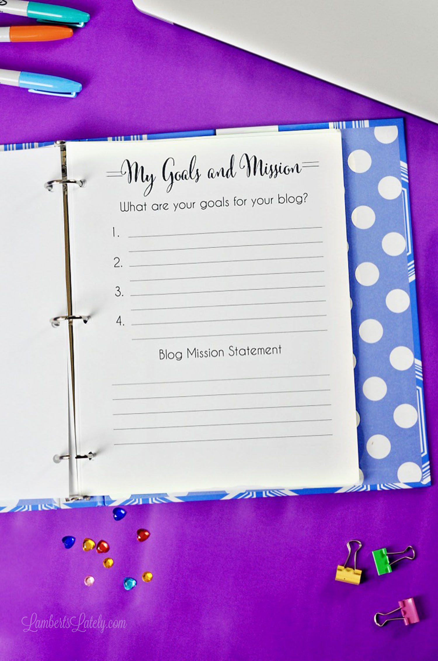 free blog planning printables