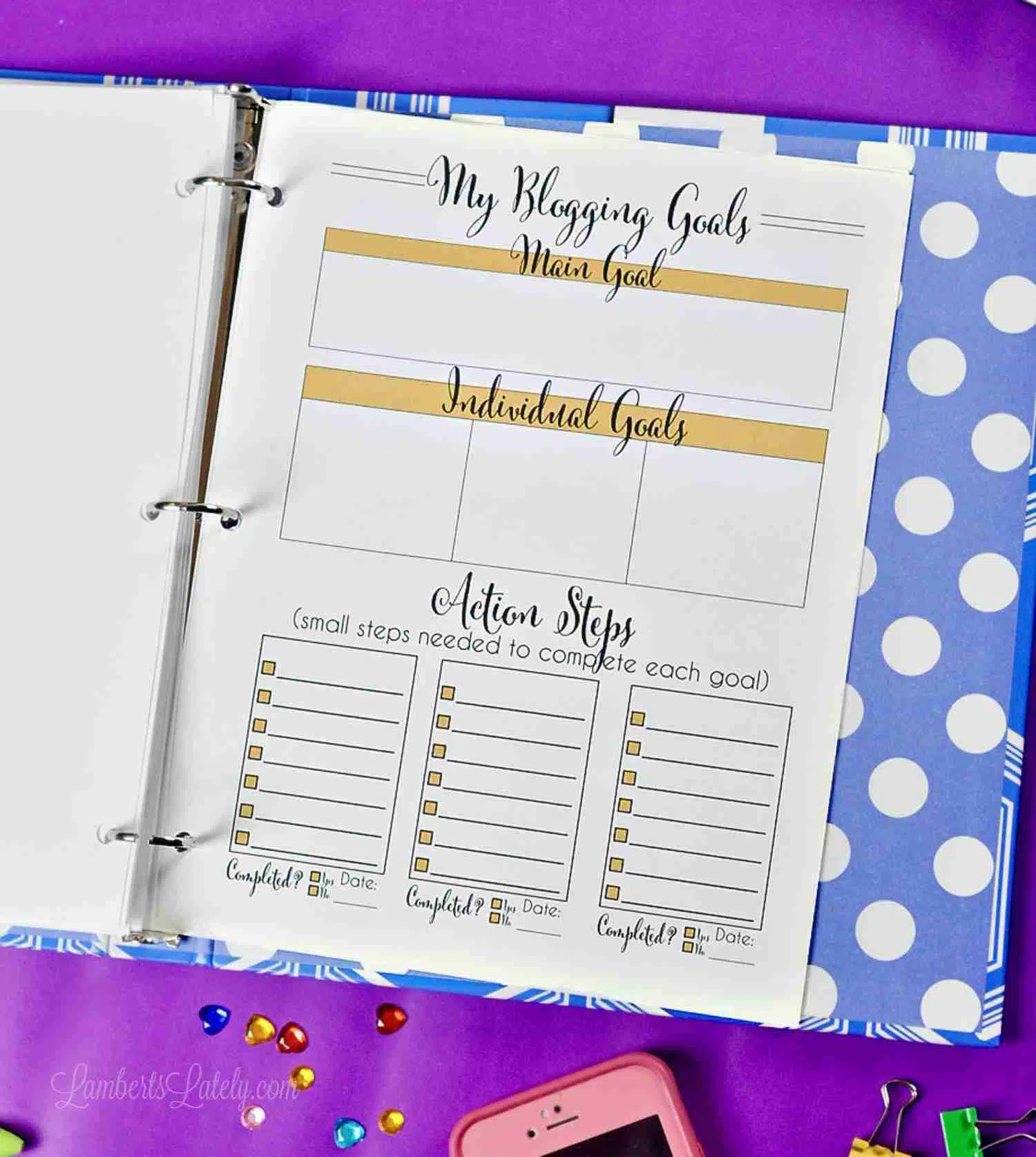 free blog planning printables