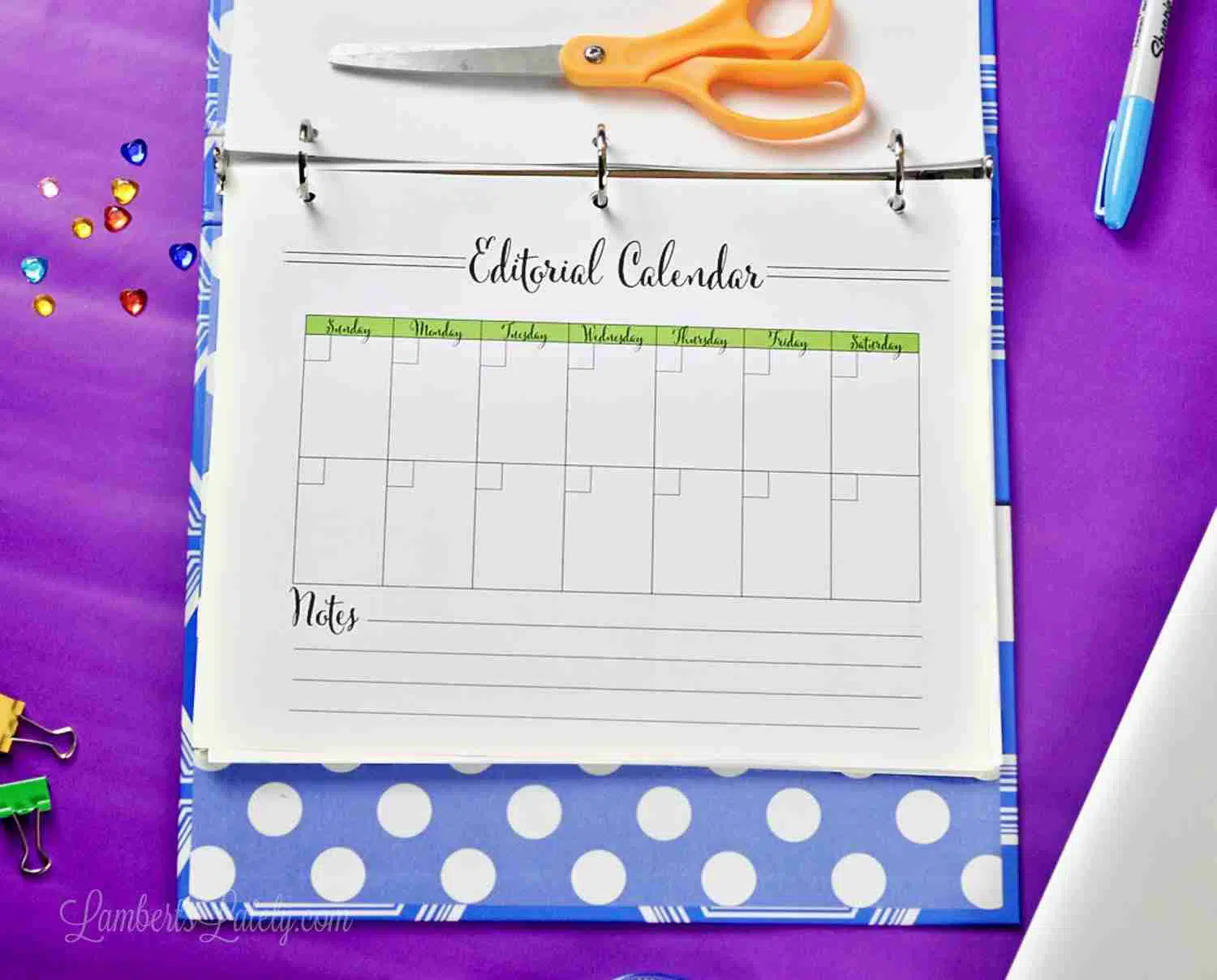editorial calendar printable.