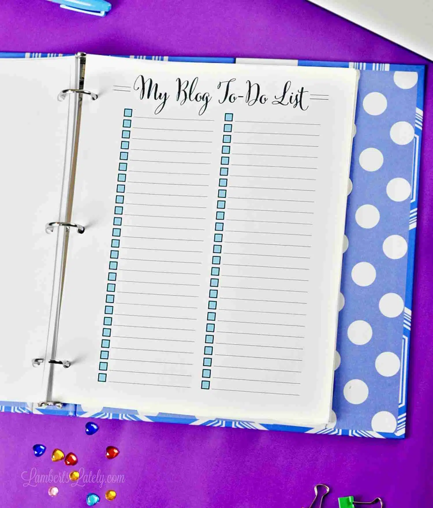 my blog to do list printable.