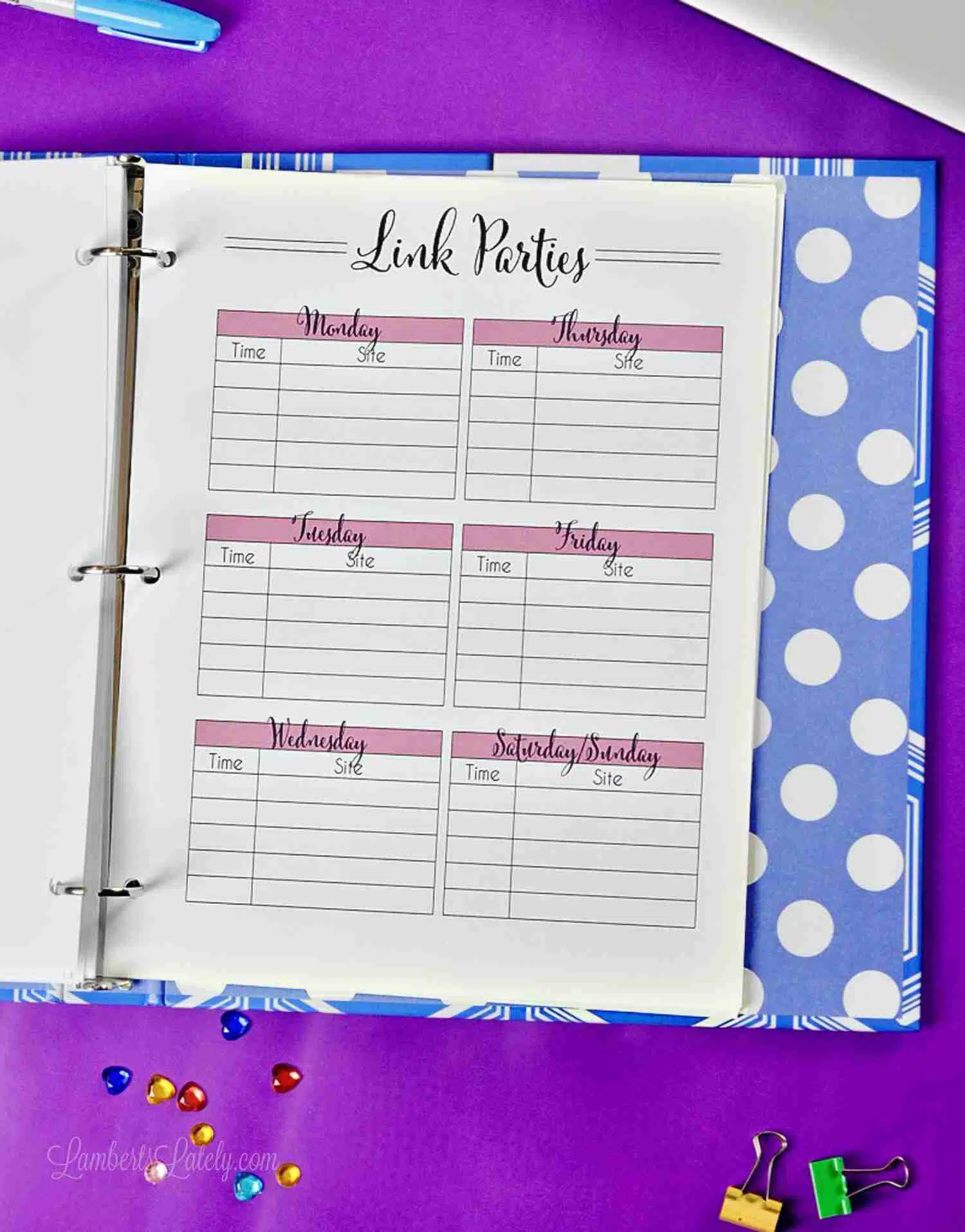 link parties printable.