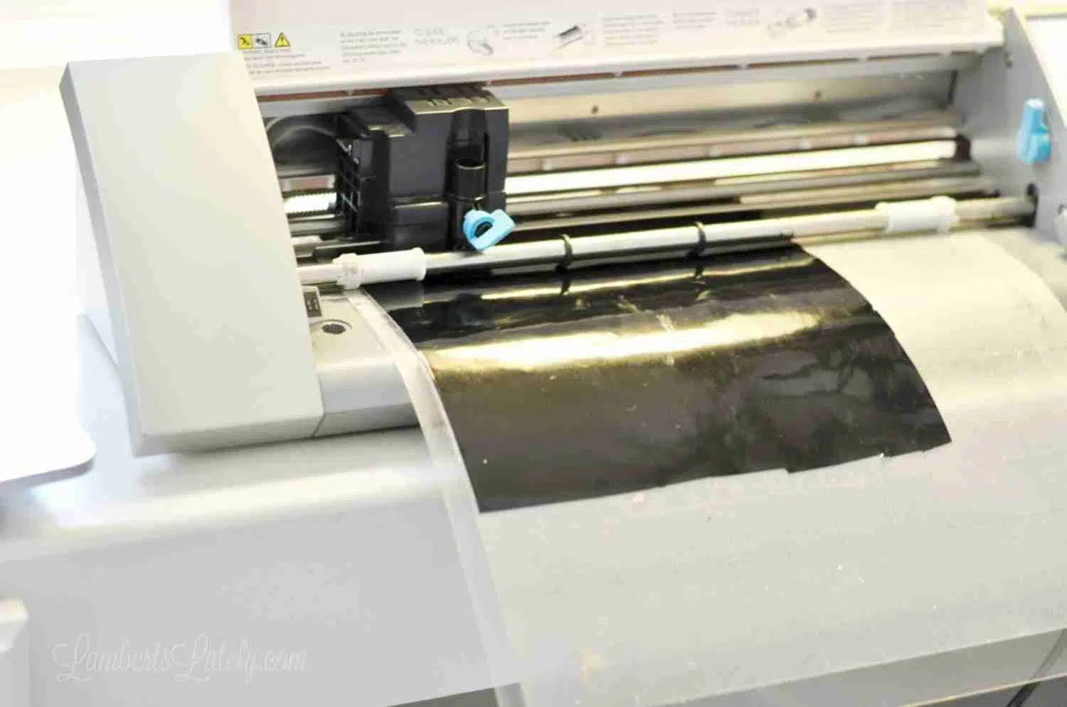 black vinyl on a silhouette machine.
