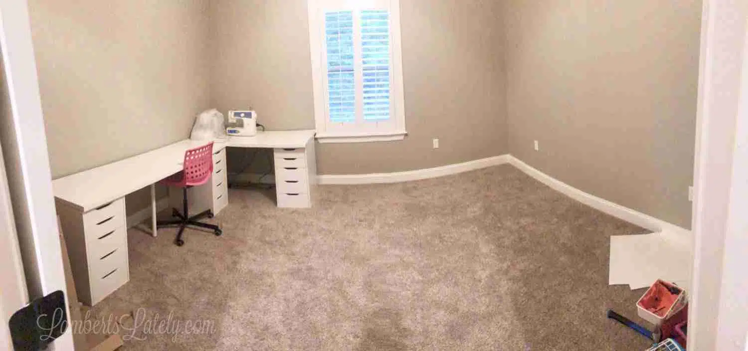 room with desk to the left.