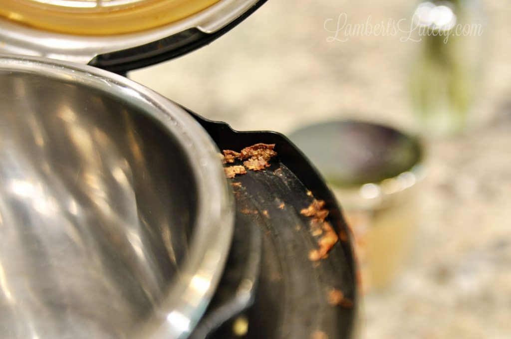 gunk in the inner edge of an instant pot.
