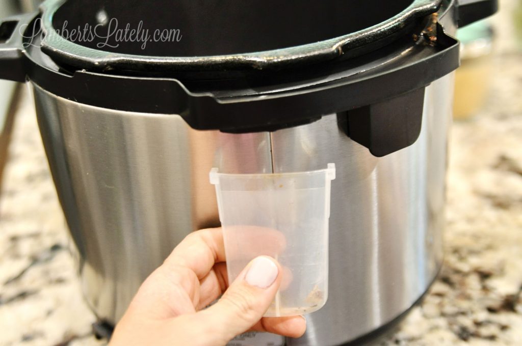 taking back condensation collector off of an instant pot.