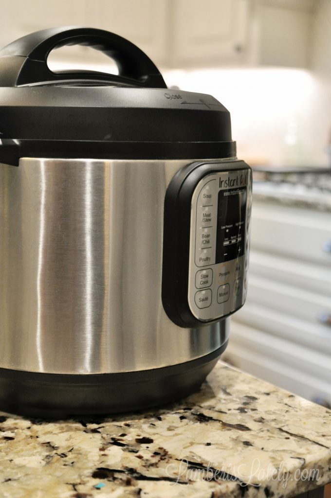 side view of an instant pot.