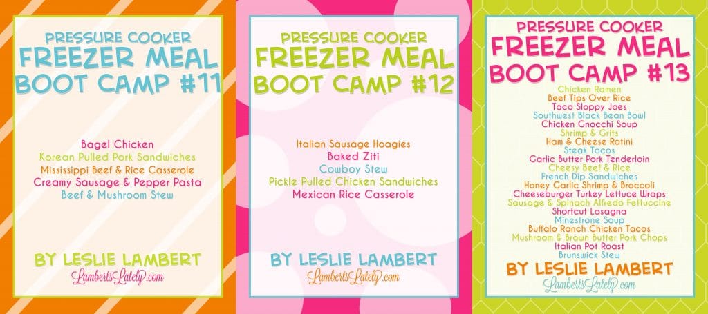freezer meal boot camp covers.