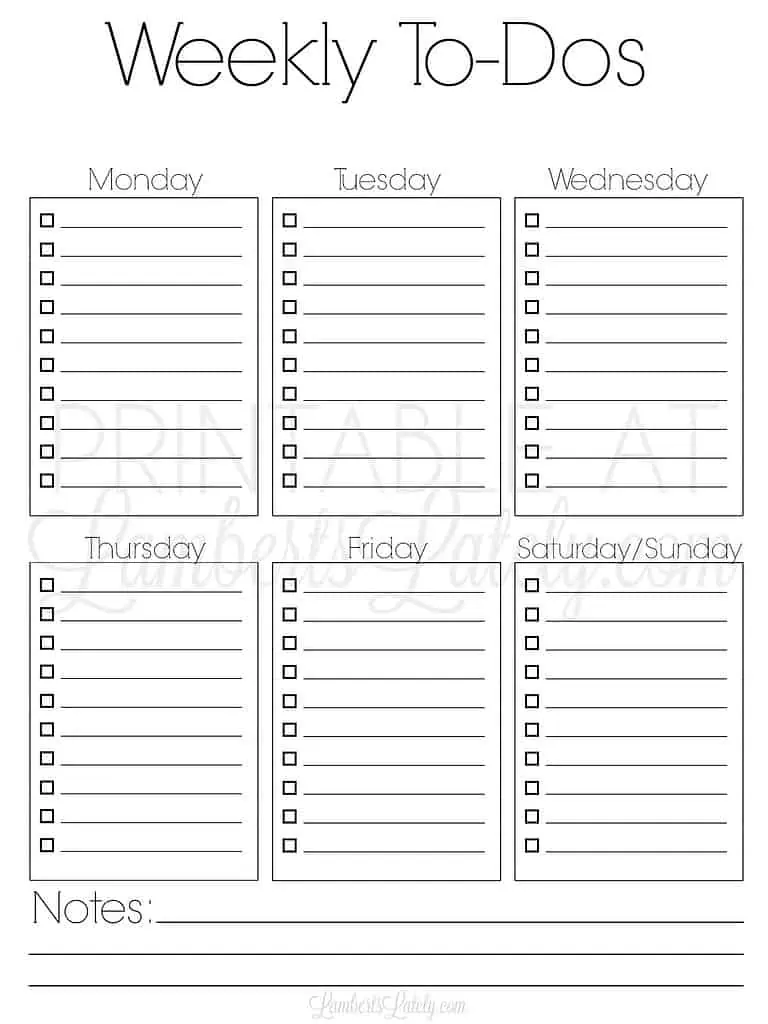 33 Free Printable To Do List Templates | Lamberts Lately for Cute Printable To Do List Pdf Free