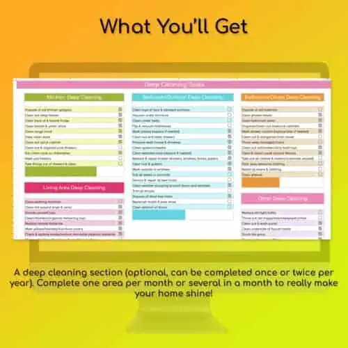 Cleaning Schedule Spreadsheets - Google Sheets Template - Image 4