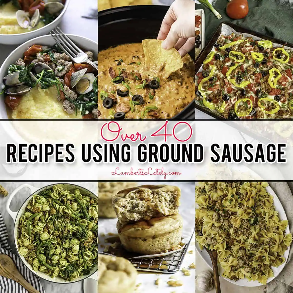 over 40 recipes using ground sausage.