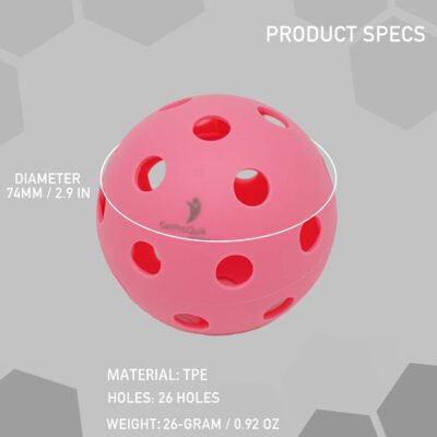 26 hole pickleball balls- specs