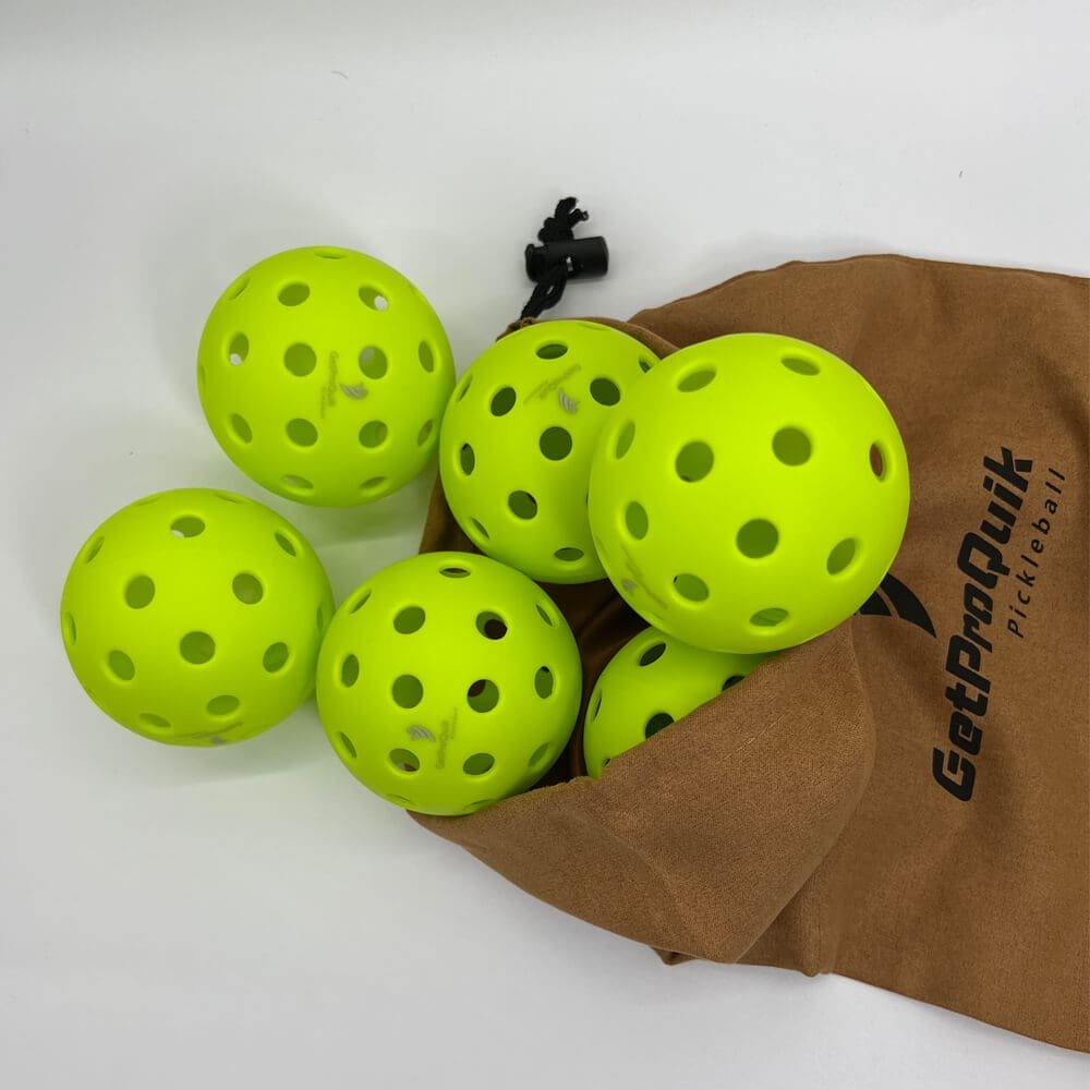 GetProQuik Outdoor Pickleball Balls - 40 Holes-real view