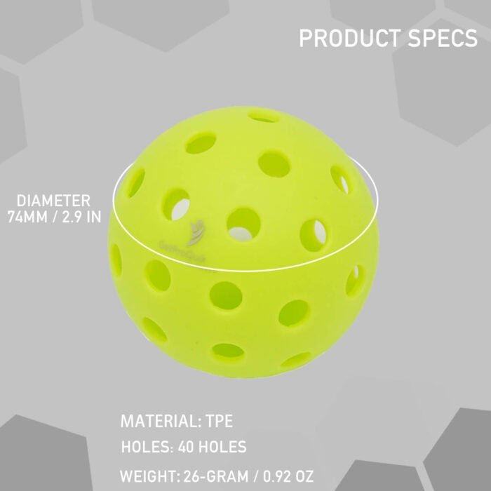 GetProQuik Outdoor Pickleball Balls - 40 Holes-specs
