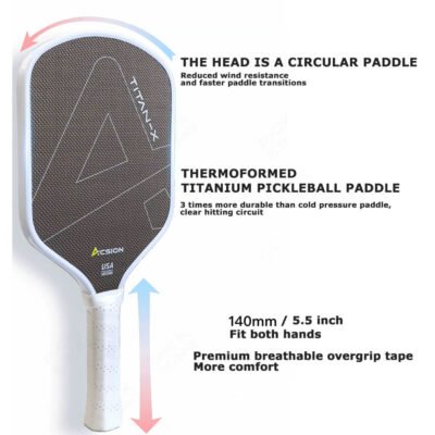 ACSION Titanium T700 Carbon Fiber Pickleball Paddle - Image 5