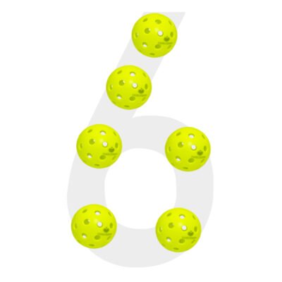 6pcs outdoor pickleball balls paddlesshop