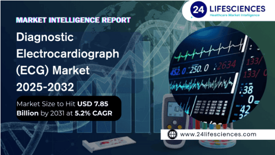 Diagnostic Electrocardiograph (ECG) Market Size to Hit USD 7.85 Billion by 2031 at 5.2% CAGR:
