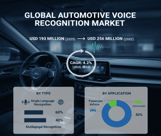 Automotive Voice Recognition Market to Reach USD 256 Million by 2032, Growing at 4.2%