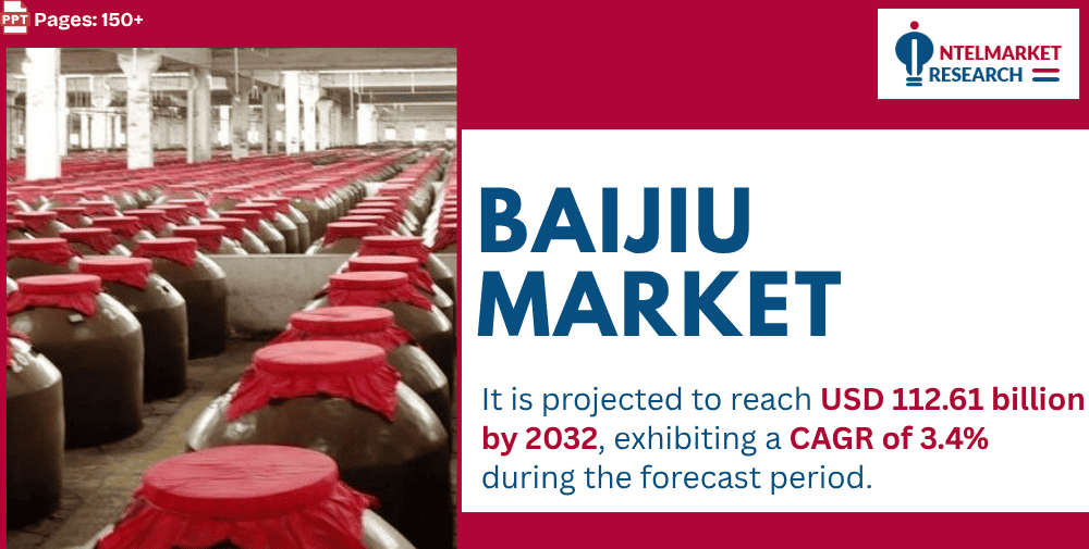 Global Baijiu Market to Reach USD 112.61 Billion by 2032, Exhibiting a CAGR of 3.4%