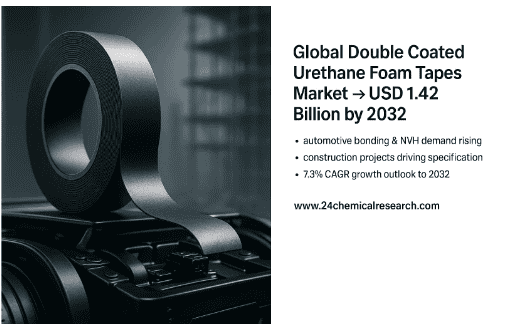 Global Double Coated Urethane Foam Tapes Market to Reach USD 1.42 Billion by 2032, Driven by Automotive and Construction Demand