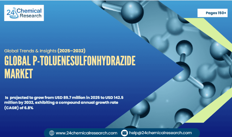 Global P-Toluenesulfonhydrazide Market to Reach USD 142.5 Million by 2032, Exhibiting a CAGR of 6.8% During the Forecast Period