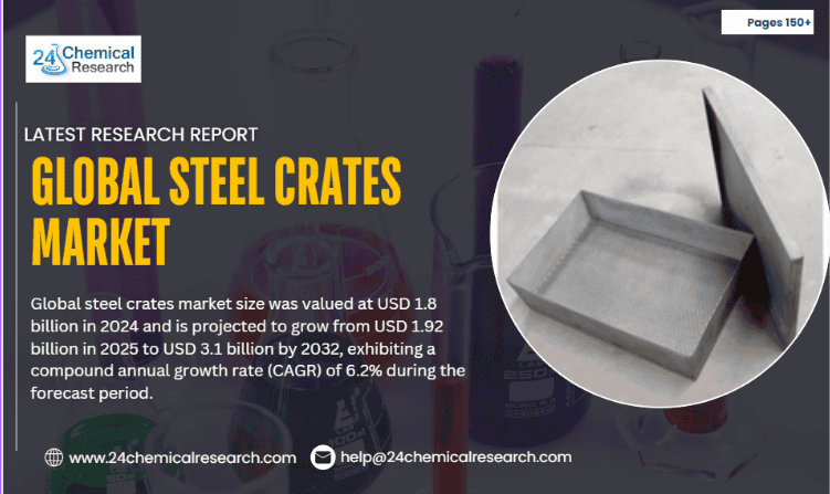 Global Steel Crates Market to Reach USD 3.1 Billion by 2032, Exhibiting a CAGR of 6.2% During the Forecast Period
