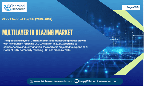 The global MMultilayer IR Glazing Market Global Forecast Report 2024–2032: Segment Insights, Innovation Trends & Leading Playersultilayer IR Glazing market is demonstrating robust growth, with its valuation reaching USD 2.45 billion in 2024. According to comprehensive industry analysis, the market is projected to expand at a CAGR of 6.3%, potentially reaching USD 4.12 billion by 2032.