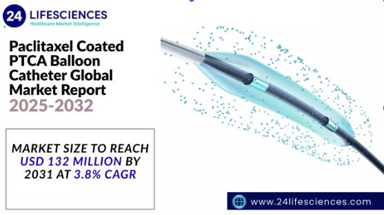 Paclitaxel Coated PTCA Balloon Catheter Market Size to Reach USD 132 Million by 2031 at 3.8% CAGR