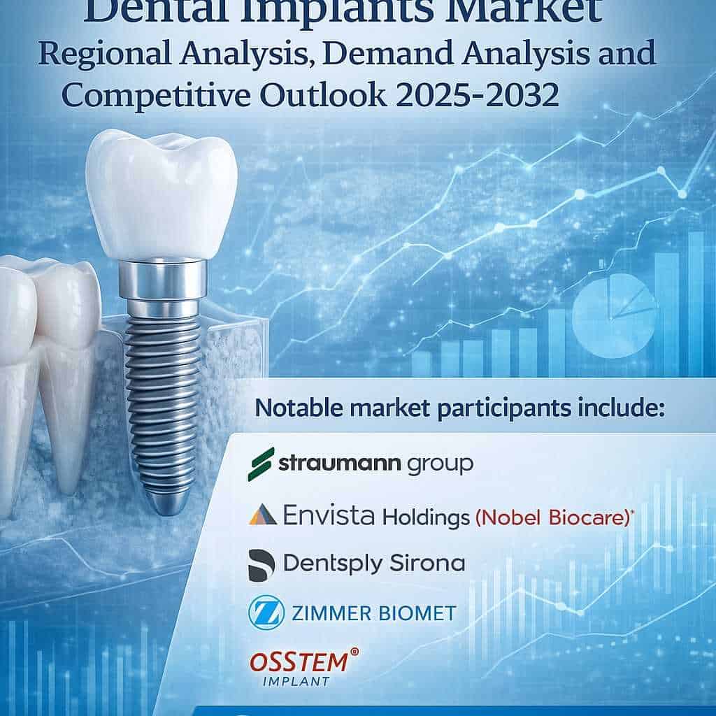 Global Dental Implants Market Size to Reach USD 8.72 Billion by 2031 | Growth Insights & Forecasts