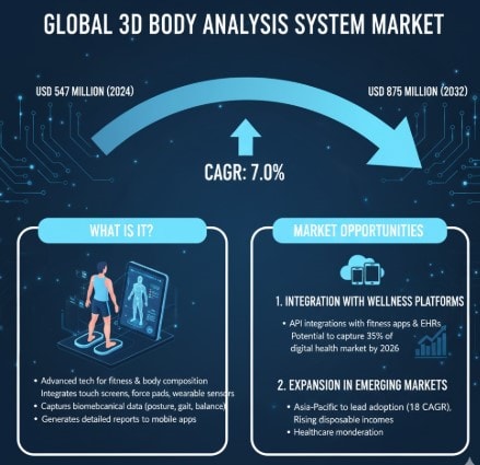 3D Body Analysis System Market to Reach USD 875 Million by 2032 at 7.0% CAGR
