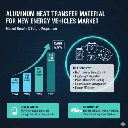 Aluminum Heat Transfer Material for New Energy Vehicles Market to Reach USD 2.38 Billion by 2032, Growing at 6.9% CAGR